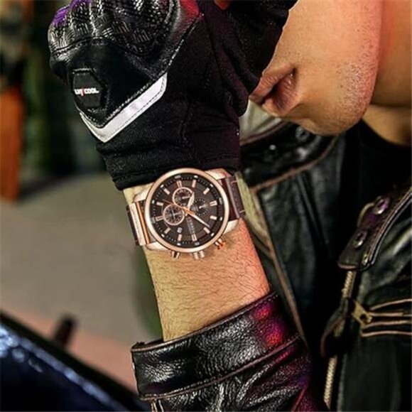 Mens Sport Military AnalogQuartz Watch Chronograph Classic Casual Business Dress - Picture 4 of 7